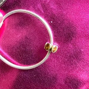 Pandora Oval Lights Citrine Charm